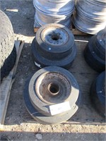 (4) Solid Rubber Forklift Tires