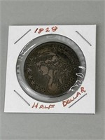 1828 Capped Bust Half Dollar (90% Silver).