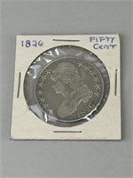 1826 Fifty-Cent Capped Bust (90% Silver).