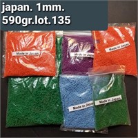 JAPAN VTG 1MM LOTS OF COLORS TINY SEEDS 590 GRAMS
