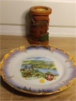 German Plate & Candle