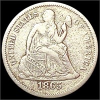 1865-S Seated Liberty Dime LIGHTLY CIRCULATED