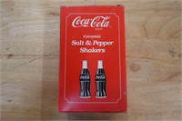 Cola-Cola Ceramic Salt and Pepper Shakers in box