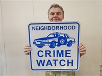 NEIGHBORHOOD CRIME WATCH  Metal Sign 18"