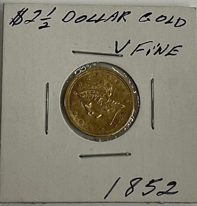 1852 Liberty Head $2.5 Dollar GOLD COIN