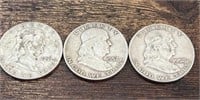 (3) Silver Liberty Half Dollars , 1953, 1957, 1958