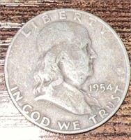 1954 Liberty Silver Half Dollar