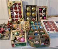 Grouping of old Christmas ornaments