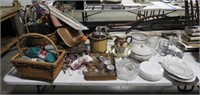Misc Glassware & China Lot to include: Metal