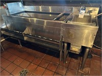 Stainless Steel Under Bar Ice Station with Sink