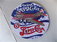 2014 Papsi Cola Airplane Sign Tin