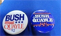 1988 & 1992 BUSH/QUAYLE CAMPAIGN PINS