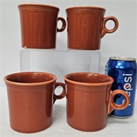 4 Fiestaware Large Coffee Mugs Paprika
