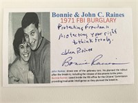 John and Bonnie Raines original signatures