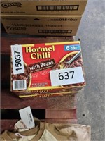 2-6ct hormel chili with beans 12/25