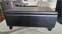 Black Storage Ottoman