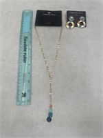 NEW Lot of 2- Ophelia Roe Earrings & Necklace Set