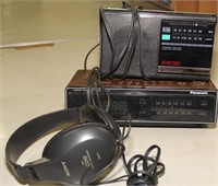 Panasonic portable radio; Panasonic clock radio;