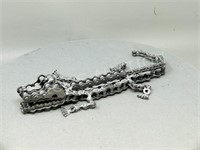 metal bike chain alligator - 10" L