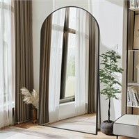 Beauty4U 76x37 Arch Full Length Mirror  Black