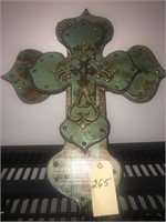 LARGE GORGEOUS HANGING CROSS WOOD HEAVY
