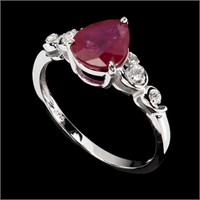 Natural Pigeon Blood Red Ruby Ring