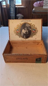 Rare “Little Ruth” Hastings Ne. Wooden Cigar Box.