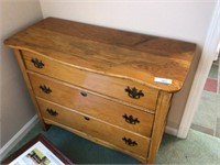 Vintage 3 drawer chest - 38 in wide x 17 in deep