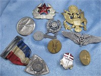 Lot Miscellaneous Vintage Pins & Badges As Shown