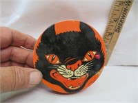 Vintage Halloween Black Cat Noise Maker 4"