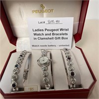 Ladies Peugeot Watch & Bracelets