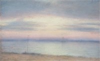 Samuel Colman Pastel Coastal Landscape