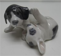 4" ROYAL COPENHAGEN PUPPIES FIGURE #453 VERY