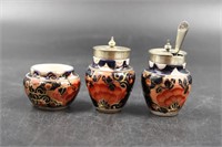 TRIO OF JAPANESE COVERED JARS