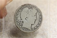 1912-D Barber Silver Half Dollar