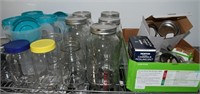 Canning Supplies, 6 Cups Jars & Plastic Pitchers