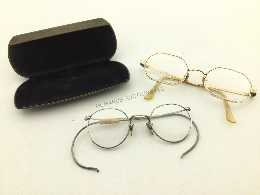 Vtg. Glasses. Ful-Vue Wire Rimmed and Hexagonal