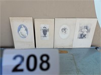 5 Antique Victorian Mounted Photo's