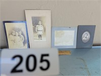 4 Antique Victorian Cabinet Card Photo's