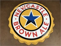 New Castle Ale Bottle Cap Sign