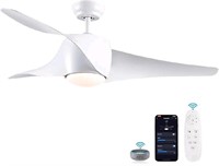 SNJ Smart Ceiling Fans with Lights and Remote, 52"