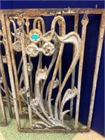 Very Fine Set of Art Nouveau Design Wrought Iron