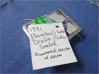 1991 Baseball Cards draft pick sealed