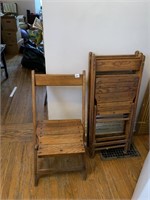 4 WOODEN FOLDING CHAIRS