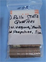 (5) Rolls State Quarters, (2) "West Virginia",