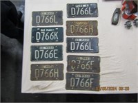 Massachusetts Dealer license plate lot 1960's