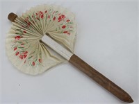 Vintage CIGAR HAND FAN Pull/Pop Out Fabric