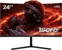 CRUA 24 Inch 180Hz/144Hz Curved Gaming Monitor, FH