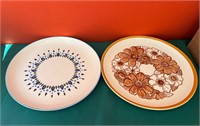 2 Vintage Platters 11 1/2” 12 1/4”