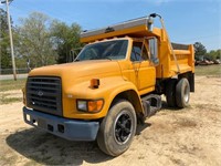 1997 FORD F800 S/A DUMP TRUCK, 1FDNF80CXVVA01143,